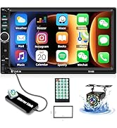 Double Din Car Stereo with Apple Carplay Android Auto 7 inch
